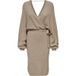 ONLY ONLIbi LS RIB V-NECK DRESS CC RP KNT Dames Jurk XL Feather Gray