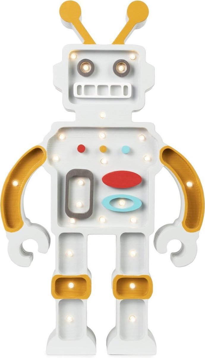 Little Lights Lamp Robot | Grey Mustard