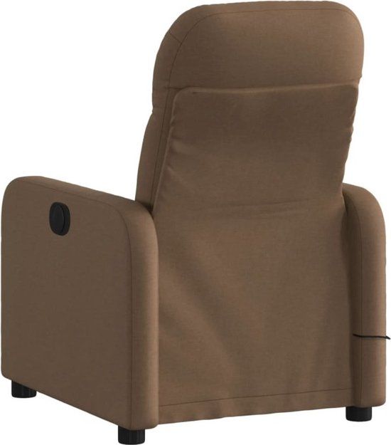 vidaXL Massagestoel verstelbaar stof bruin