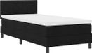 vidaXL Boxspringbed met kussens, zwart, 100 x 200 cm, stof