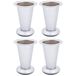 cyclingcolors 4 x meubelpoten, hoogte 100 mm, metaal, met verstelling, 15 mm, universeel, voor bank, kast, keuken, badkamer, chroom mat