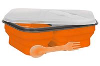 Smile Lunchbox/Tupper, silicone, uitbreidbaar, met bestek, Smile SLS-1/5, oranje