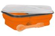 Smile Lunchbox/Tupper, silicone, uitbreidbaar, met bestek, Smile SLS-1/5, oranje