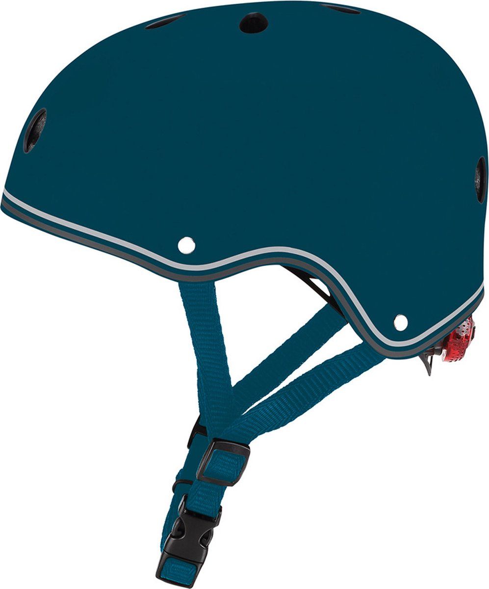 Globber Primo Lights Kinderfietshelm - Blauw (48-53 cm) - 2023 Model