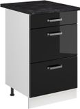 Vicco Keukenonderkast R-Line Zwart hoogglans/Wit 50 cm