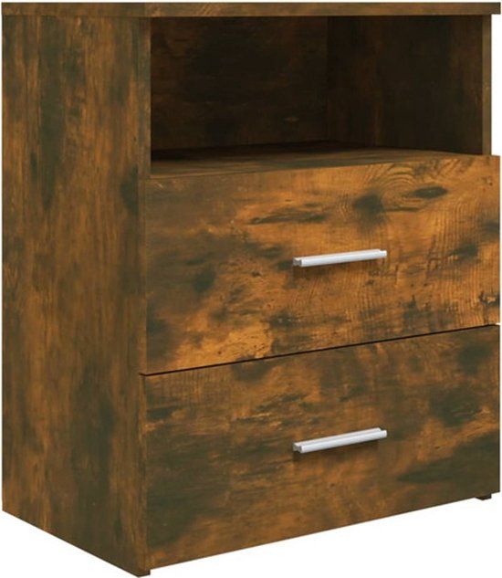 vidaXL Nachtkastje 50x32x60 cm gerookt eikenkleurig