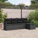 Maison Exclusive - Ensemble de jardin 5 pièces, ensemble de salon en polyrotin noir