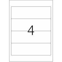 HERMA Special - Papier - mat - permanent zelf-klevend - geperforeerd - wit - 192 x 59 mm 100 etiket(ten) (25 vel(len) x 4 ondoorzichtige mapetiketten