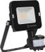 Ledvance LED Breedstraler Compact Zwart 10W 1000lm 100D - 840 Koel Wit | IP65 | Met Sensor
