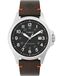 Timex Expedition North 41 mm herenhorloge - Bruine milieuvriendelijke tweedelige band met snelsluiting, zwarte wijzerplaat, roestvrijstalen kast TW2V64100