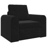 vidaXL - Slaapbank - Zwart - 98 x 71 x 83 cm - Fluweel