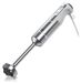 Arendo staafmixer 1000 W, staafblender met 4 messen van roestvrij staal, blender met traploze regeling, turboknop, afneembaar mengvoet, 600 ml maatbeker, zilver-wit