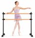 Barre de ballet autoportante, 1,2 mètre, portable, réglable en hauteur, noir