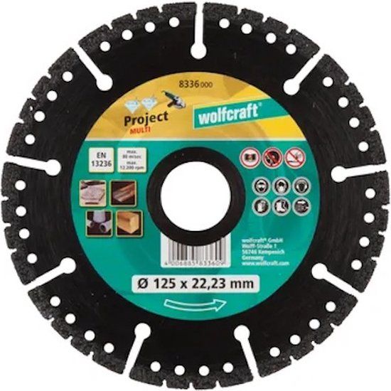 wolfcraft - Diamant Doorslijpschijf Ø 125 mm - PRO MULTI