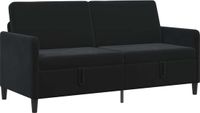 vidaXL Sofa met Opbergruimte Zwart 172 x 78 x 87 cm Polyester