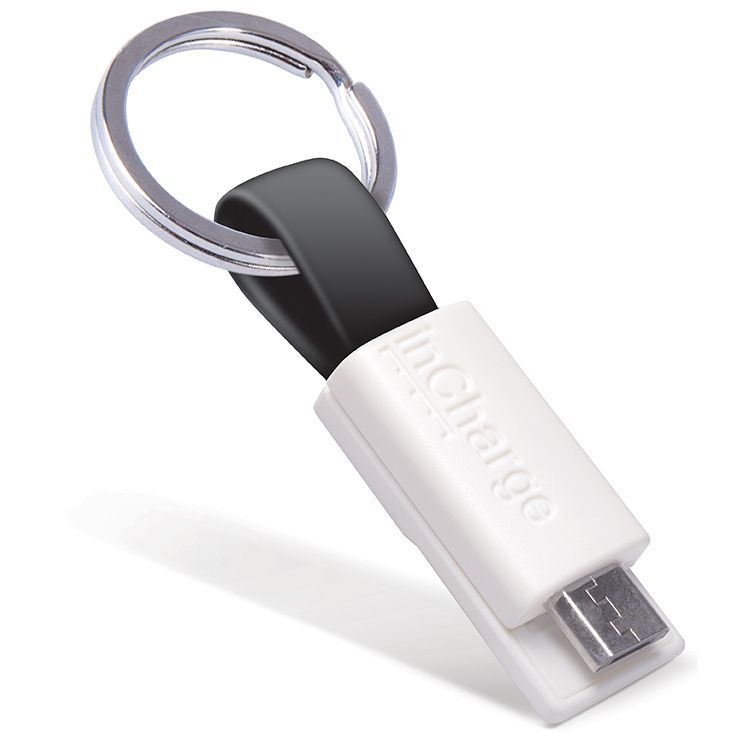 Incharge Micro-USB naar USB kabeltje zwart/wit - 7640170461169