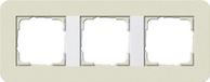Gira E3 Afdekraam schakelmateriaal - 0213417 - E2PCX - Kunststof - Beige - Wit