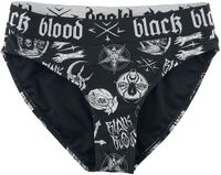 Gothicana Zwart Bikinibroekje Met Occulte Symbolen - Dames - XXL
