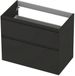 INK - Onderkast 2 Laden Greeploos Gelakt 45gr A-symmetrisch - 800x450x650 Mm - Mat Antraciet