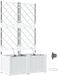 vidaXL Plantenbak 2 st wit 80 x 40 x 142 cm pp