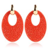 Cilla Jewels Ovale oorbellen Goud Rood
