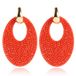 Cilla Jewels Ovale oorbellen Goud Rood