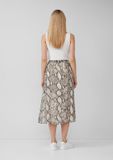 s.Oliver A-lijn Rok Dierenprint Lichtbeige Polyester/Viscose