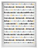 Jalousie sans perçage, forme croissant, 100x150 cm, polyester