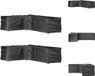 vidaXL Housse de meubles de jardin en forme de L 2 pièces 16 œillets 210x260x80 cm