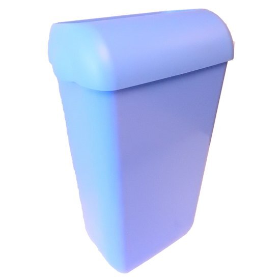 WillieJan Marplast afvalbak -Blauw â€“ 23 liter â€“ met hidden cover â€“ muurbevestiging of vrijstaand