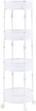[en.casa] Keukentrolley Sørreisa rond 123xØ37,5 cm wit