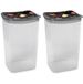 Hega hogar 2x Boîtes de rangement pour capsules de café en plastique transparent/gris - 1,9 litre - 13 x 11 x 19 cm
