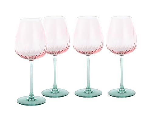 Creatable 24586 Swirly Spring 4-delige serviesset voor 4 personen wijnglasset van glas Made in Europe