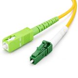 1aTTack.de 1x 1m OS2 LWL SX SIMPLEX patchkabel G.652.D LC/APC - SC/APC SM SINGLEMODE - 9/125 µm LSZH geel