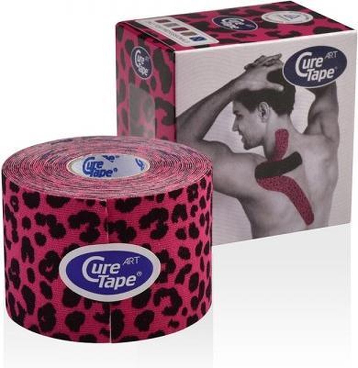 Cure Tape Art 5 x 5 leopard pink/black 1 stuk