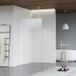 Fortifura Galeria inloopdouche - 30x200cm - ribbelglas - plafondarm - mat wit