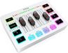 FIFINE Gaming Audio Mixer, Streaming RGB PC Mixer avec Interface Microphone XLR, Contrôle Individuel, Contrôle de Volume, Bouton de Mute, Alimentation Fantôme 48V, pour Podcast Enregistrement