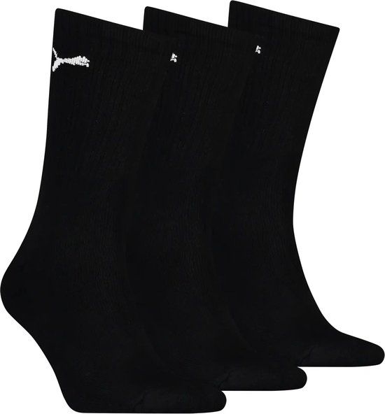 Puma 3-paar Crew Sportsokken - Zwart - Maat 38