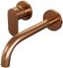 Brauer Copper Edition Inbouw Wastafelmengkraan met Gebogen Uitloop en Rozetten Model C2 Koper Geborsteld PVD