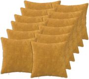 vidaXL - Kussensloop - 12 stuks - HEERLEN - Geel - 50 x 50 cm - Katoensatijn