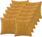 vidaXL - Kussensloop - 12 stuks - HEERLEN - Geel - 50 x 50 cm - Katoensatijn