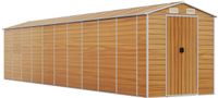 vidaXL - Tuinschuur - 191x895x198 cm - gegalvaniseerd staal - lichtbruin