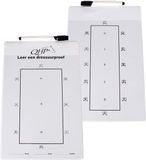 QHP Oefenbord Dressuur - Whiteboard voor Dressuurproeven - Kunststof - One size
