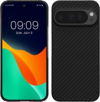 kalibri hoesje geschikt voor Google Pixel 10 / Pixel 10 Pro - aramidehoes voor smartphone - mat zwart