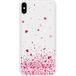 Apple iPhone XS Confettis de coeurs rose Verstevigd hoesje met sublimatie bedrukking