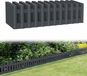 QEENTOE Bordure de pelouse, 6 pièces, bordure en plastique pour parterres de fleurs, anthracite | 43 x 12 cm