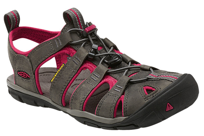 KEEN Clearwater CNX Leather Sandalen Dames, magnet/sangria 2019 US 9 | EU 39,5 Trekking & Wandelsandalen