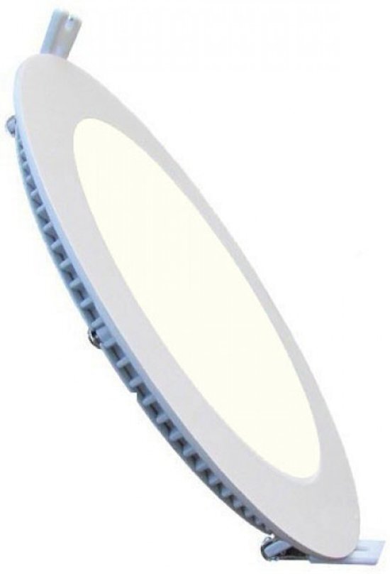 BES LED LED Downlight Slim Pro - Aigi - Inbouw Rond 12W - Natuurlijk Wit 4000K - Mat Wit Aluminium - Ø170mm