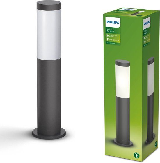 Philips LED Philips UTRECHT Pedestal - Antraciet - 20W - E27 - IP44 - Buitenlamp