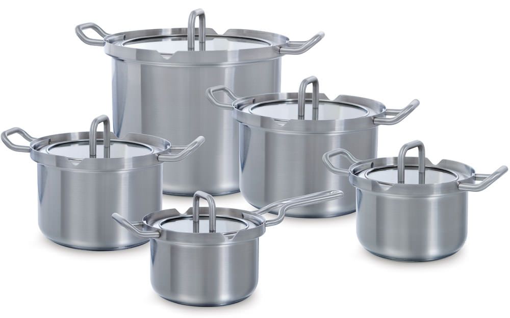 BK Q-linair Master Glas Pannenset 5-delig - RVS - PFAS-vrij